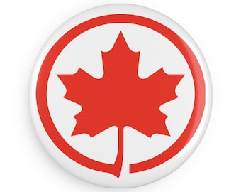 Air Canada-knoopmagneet, rond retro