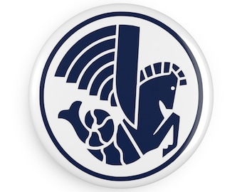 Air France Button Magnet, Round retro