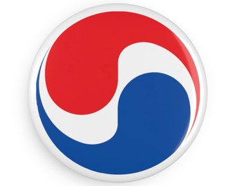 Korean Air-knopmagneet, rond retro