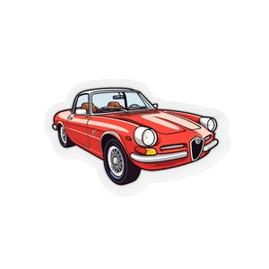 Classic Alfa Romeo Spider Sticker: Italian Style and Open-Top Freedom