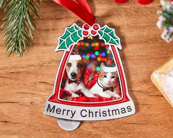 Custom Family and Pet photo gift,Personalized Family Christmas Ornaments, Family and Pet Ornament,Christmas Trees Decor,Holiday Ornament