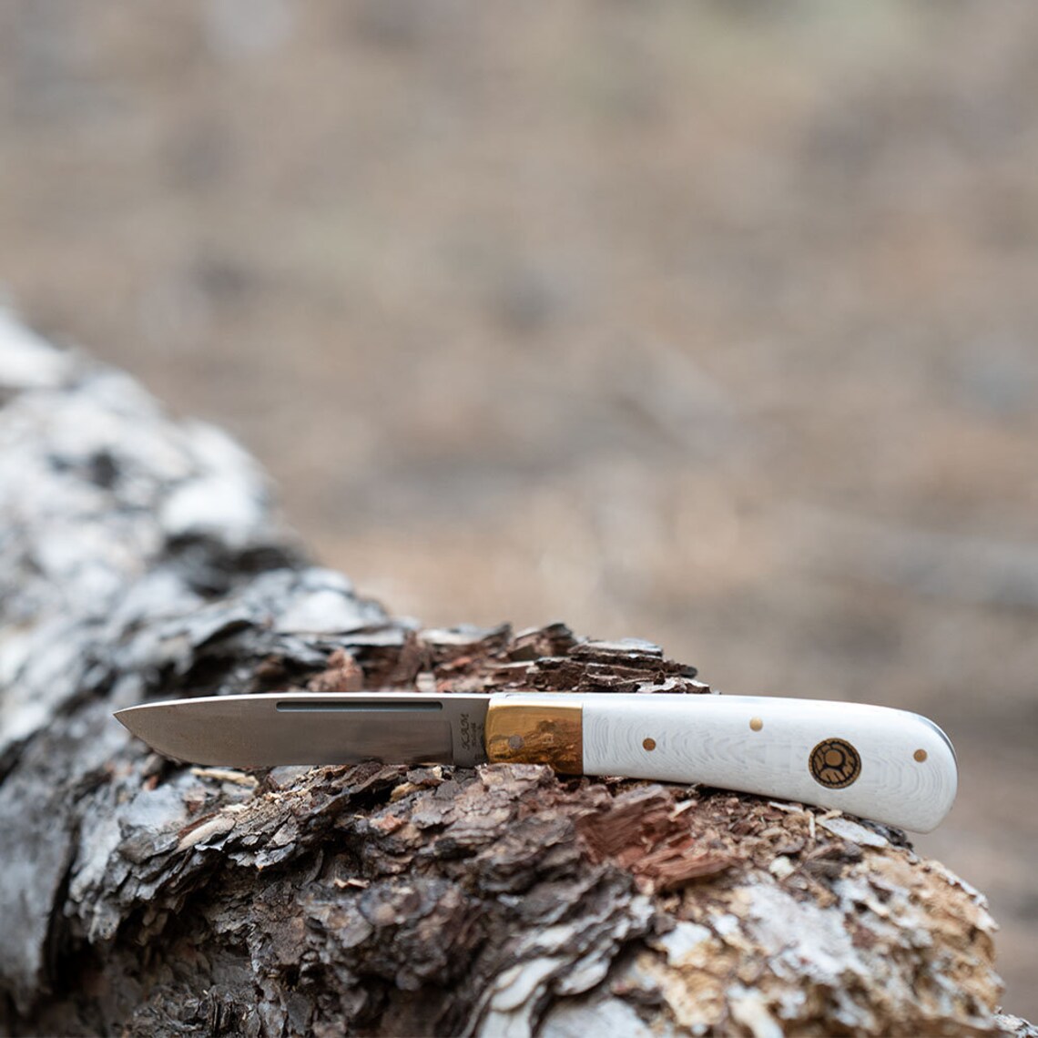 Classic White Pocket Knife With Springassisted Mechanism Etsy