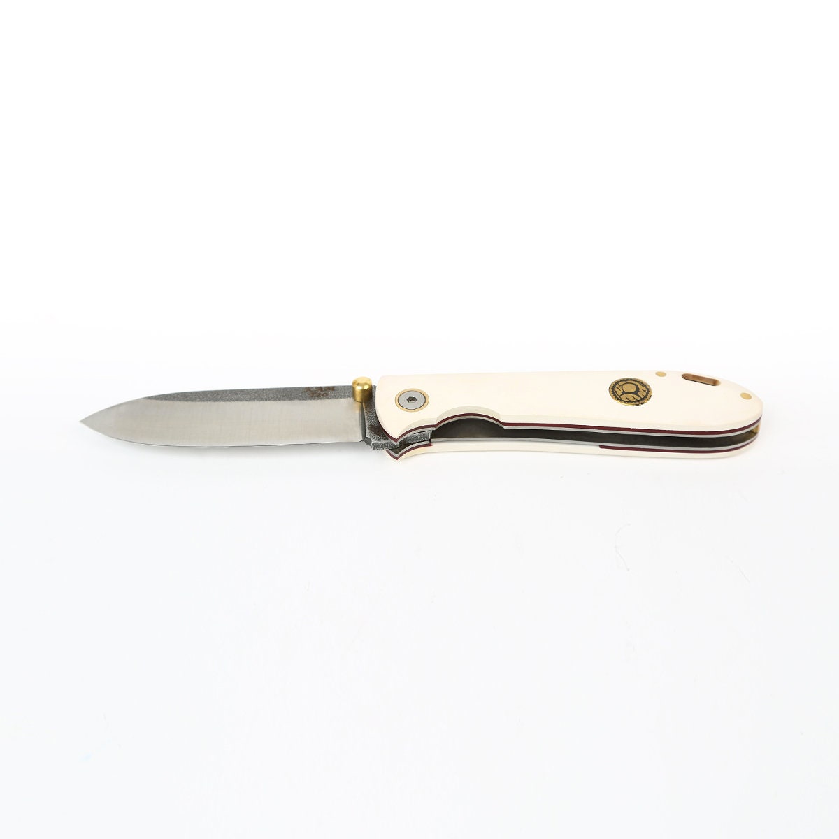 Folding Camp Knife With Liner Lock Antibacterial White Etsy