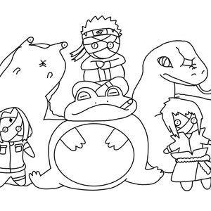 Coloring page - Kakashi e Sakura