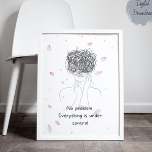 ASD woman state of mind, Woman line art print, Free-minded woman, Open-minded woman, Sensitive soul, Mental health, Digital Download