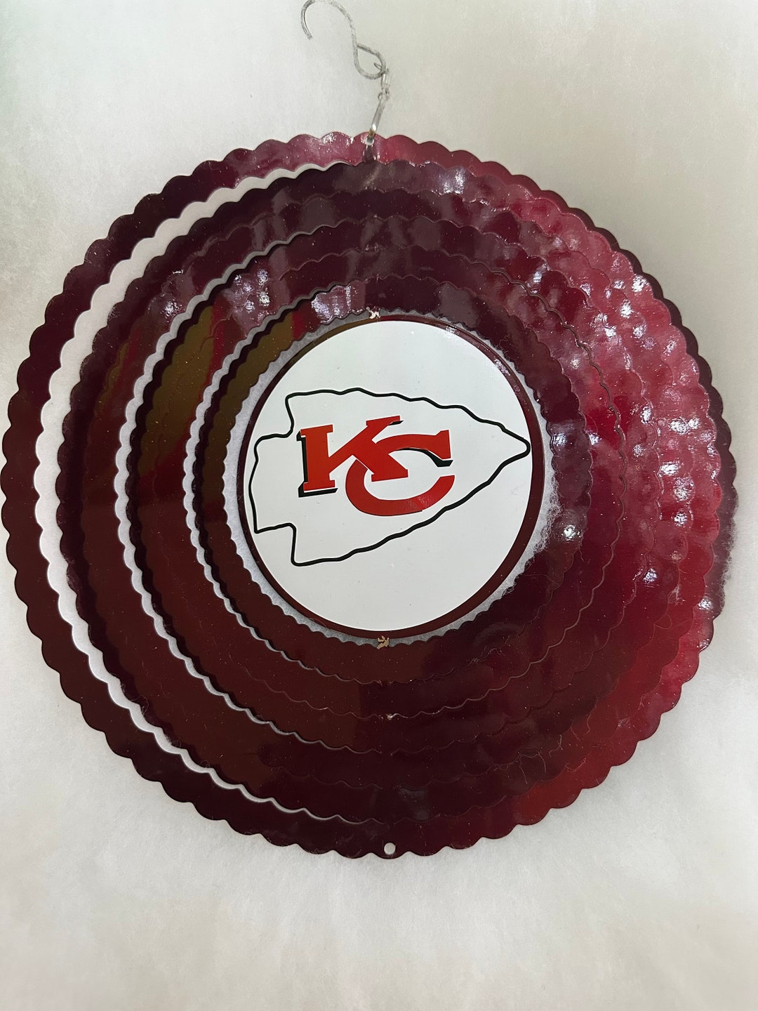 Kansas City Chiefs Metal Wind Spinner, Eye Catcher 12 Etsy