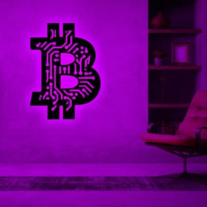 Bitcoin Trading Led Neon Wall Sign-Trading Wall Art Decor-Trader Sign Gift-Crypto RGB Led Wall Art-Bitcoin Neon Sign-Birthday Christmas Gift