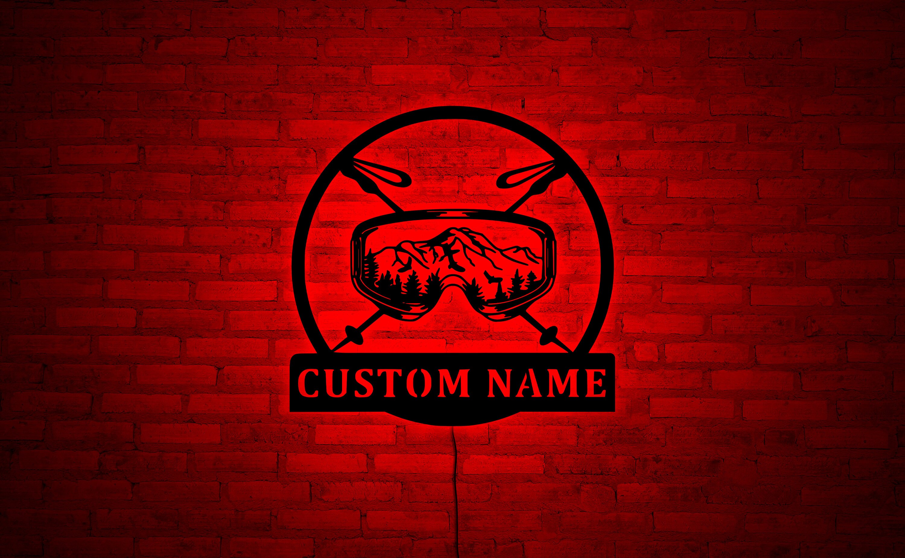 Custom Goggles Wall Decor With RGB LED Lights Goggles Wall Etsy