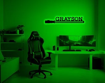 Star Wars Lightsaber Name Led Wall Sign-Custom Lightsaber Wall Decor-Star Wars Lover Decor-Star Wars Gift-Darth Vader-Birthday Xmas Gift