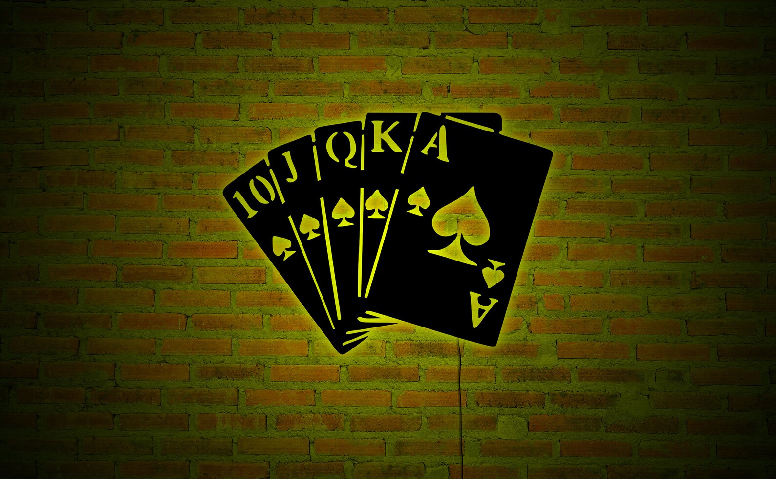 Poker Wall Art With LED Lights Poker Decor Wall Led Sign - Etsy