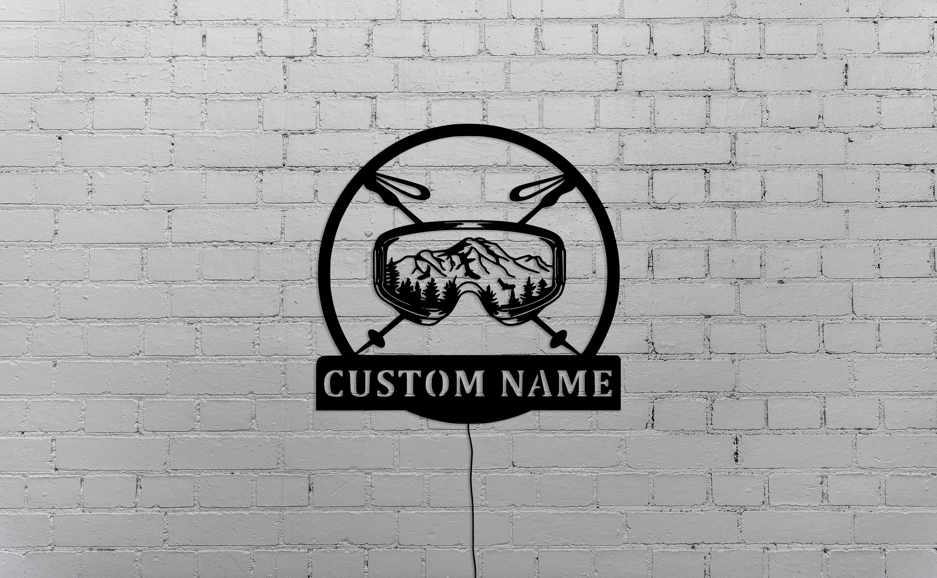 Custom Goggles Wall Decor With RGB LED Lights Goggles Wall Etsy