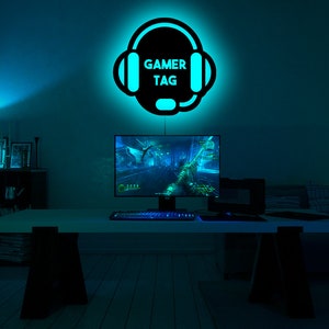Custom Boys Name Neon Led Wall Panel Decor-Game Room Led Decor-Gamer Room Neon Light-Boys Led Sign-Gamer Game Room Christmas Birthday Gifts