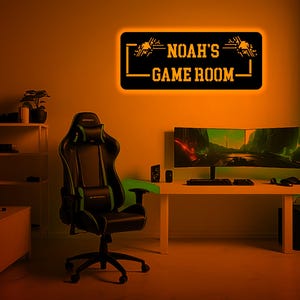 Custom Boys Name Neon Led Wall Decor-Game Room RGB Led Sign-Gamer Room Neon Light Art-Boys Led Sign-Led Lights for Gaming Room-Xmas Gifts