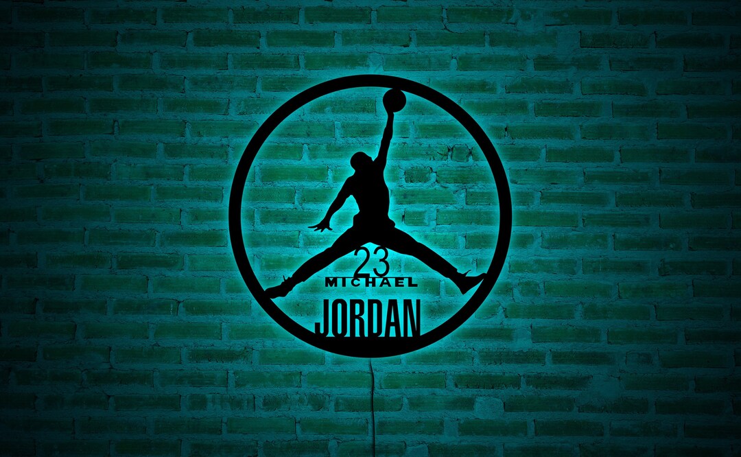 Michael Jordan Wall Art With LED Light, Michael Jordan Wall Sign