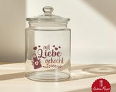 Mit Liebe gekocht SVG + PNG | Plotterdatei Küche Geschenk | Schürze & Vorratsglas Datei