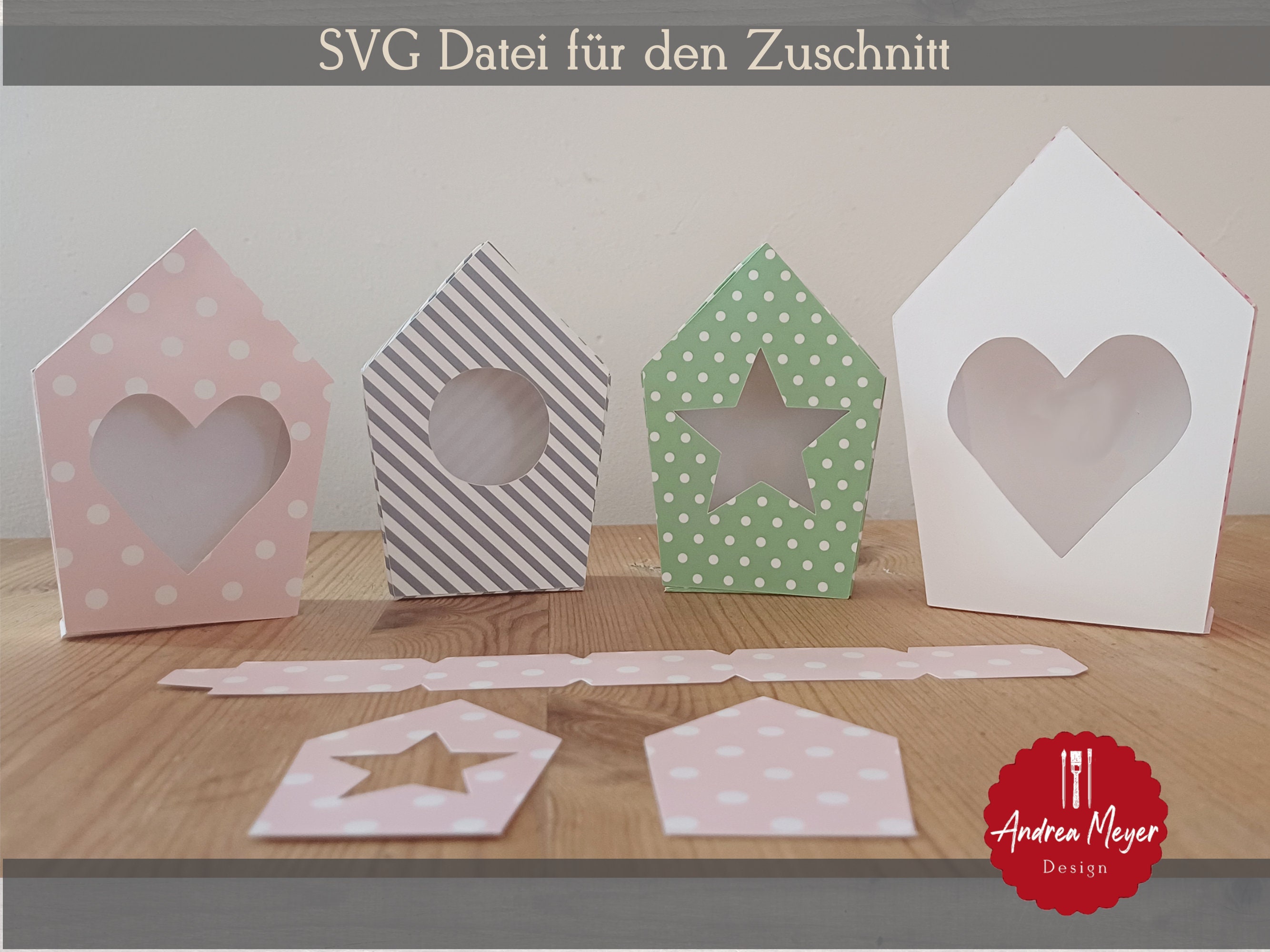 DIY Mini-Vogelhäuschen aus Papier 11 Plotterdatei