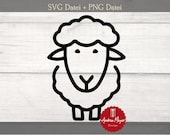 SVG + PNG Datei Schäfchen Plotterdatei - Plotter File