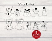 SVG  Schneemann Schneemänner Plotterdatei - Plotter File