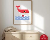 Wal Plotterdatei SVG PNG – Kinderzimmer Deko Datei für T-Shirt, Poster & Kissen