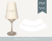 Hygge Home Lampenschirm SVG & PDF für Weinglas • Plotterdatei Herz • Skandi Deko A4 DIY