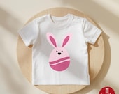 Kinder Osterhase Plotterdatei – süßes Hasen-Osterei SVG für T-Shirt, Body & Bügelbild | digital