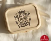 Meal Prep Queen SVG + PNG | Plotterdatei Fitness Küche | Lunchbox & Vorratsdose Datei