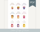 PDF Selbst gemacht Anhänger - digitale Datei zum sofort Download - Etiketten Geschenkanhänger Papieranhänger Marmelade Konfitüre handmade