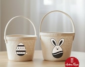 Osterkörbchen Anhänger SVG – Osterhase & Osterei Plotterdatei, PNG, Geschenkanhänger Ostern