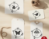 Geschenkanhänger SVG Set – Frühlings Kranz Etiketten zum Plotten, DIY Labels & Tags