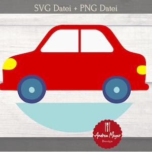 SVG + PNG-bestand kleine rode auto plotterbestand - Plotterbestand