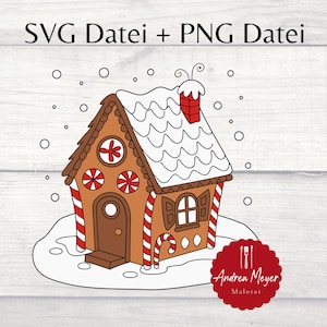 SVG + PNG file gingerbread house plotter file - plotter file