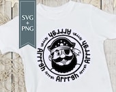 Lustiger Pirat SVG + PNG – Plotterdatei + Sublimationsdesign Kinder Piratenmotiv mit ‚Arrrgh‘ für Shirts, Tassen & Deko maritim Sublimation