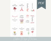 PDF Danke Anhänger - digitale Datei zum sofort Download - Etiketten Geschenkanhänger Papieranhänger Dankeschön von Herzen