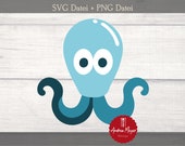 SVG + PNG Datei Tintenfisch Plotterdatei - Plotter File