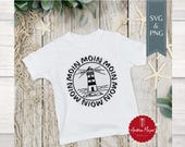 Moin Moin Leuchtturm SVG & PNG – Maritimes Plotterdatei + Sublimationsdesign für Küstenkinder, Nordsee, Ostsee, Meer, Strand + maritime Deko