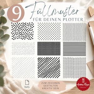 SVG-vulpatroonplotterbestand – Patronen voor graveren en tekenen met Cricut, Silhouette – Arcering, plotten met pen – Vulbestand