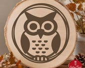 SVG + PNG Datei Eule Herbst Kranz Plotterdatei - Plotter File