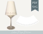Kürbis Lampenschirm SVG & PDF für Weinglas • Plotterdatei Herbst • Halloween Deko A4 DIY