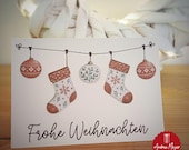 Weihnachtskarte Plotterdatei SVG mit Umschlag | DIY Weihnachtskarte | Print & Cut