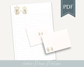 Frühlings Briefpapier Set Aquarell | 13 PDF Bundle | Liniert & unliniert, Umschläge inkl. | Zartes Aquarell Frühling Motiv