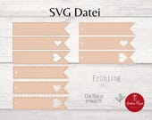 SVG Datei mit Schnittmuster für Anhänger mit Single Line Schrift - Lable -  Plotterdatei - Plotter File, Vorlage