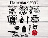 Plotterdatei Küche SVG Bundle | Guten Appetit & Mit Liebe gekocht | Küchen Deko | Meal Prep Queen | SVG PNG