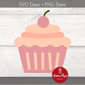 SVG + PNG file pink cupcake plotter file - Plotter File