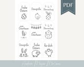 PDF Ostern Anhänger - digitale Datei zum sofort Download - Etiketten Geschenkanhänger Papieranhänger frohe Ostern Ostergruß Osterhase