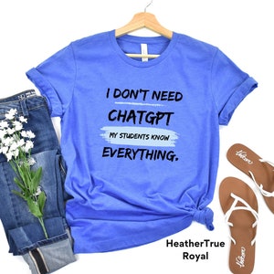 Mijn studenten weten alles t-shirt, grappig leraar shirt, chatgpt shirt, school t shirt, leuke school shirts, zacht t-shirt