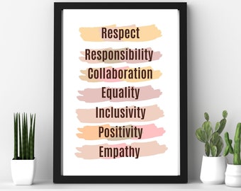 Rainbow in Our Class We Poster, Educational Values Poster, Learning ...