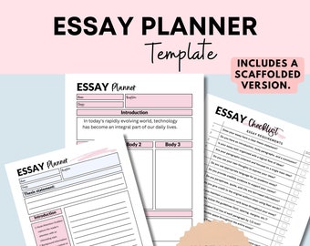 Essay Planner Template Writing Planner Printable Guide Writing Organizer