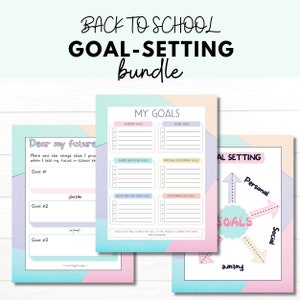 Back to School Goal-Setting Worksheet for Teachers Student Goals Future Myself Letter