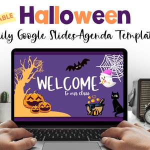Google Slides Template Classroom Teacher Slide Deck Halloween Slides