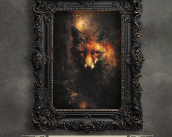 Reynard Red Fox Art Print: Dark Fantasy Goblincore Decor